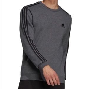 ADIDAS Dark Grey & Black Crewneck